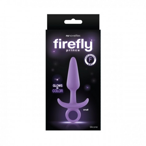 Фиолетовая анальная пробка Firefly Prince Small - 10,9 см.