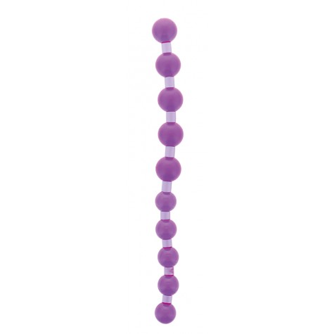 Фиолетовая анальная цепочка JUMBO JELLY THAI BEADS CARDED LAVENDER - 31,8 см.