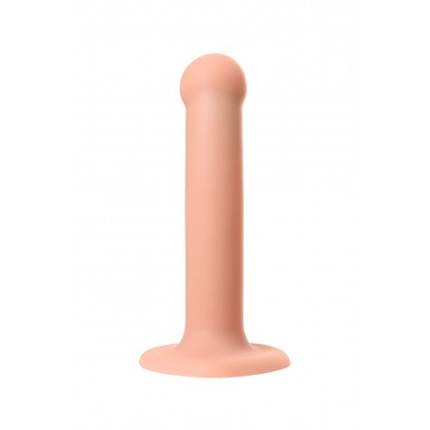 Телесный фаллос на присоске Silicone Bendable Dildo S - 17 см.