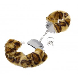 Наручники металлические с гепардовым мехом Original Furry Cuffs