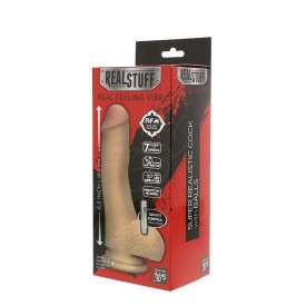 Реалистичный телесный вибромассажёр REALSTUFF 6.5INCH VIBRATOR - 16,5 см.